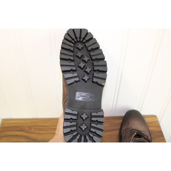 Good Man Brand Men’s Italian Leather‎ Lace/zip Up Modern City Boot Brown Size 10 - Picture 9 of 11